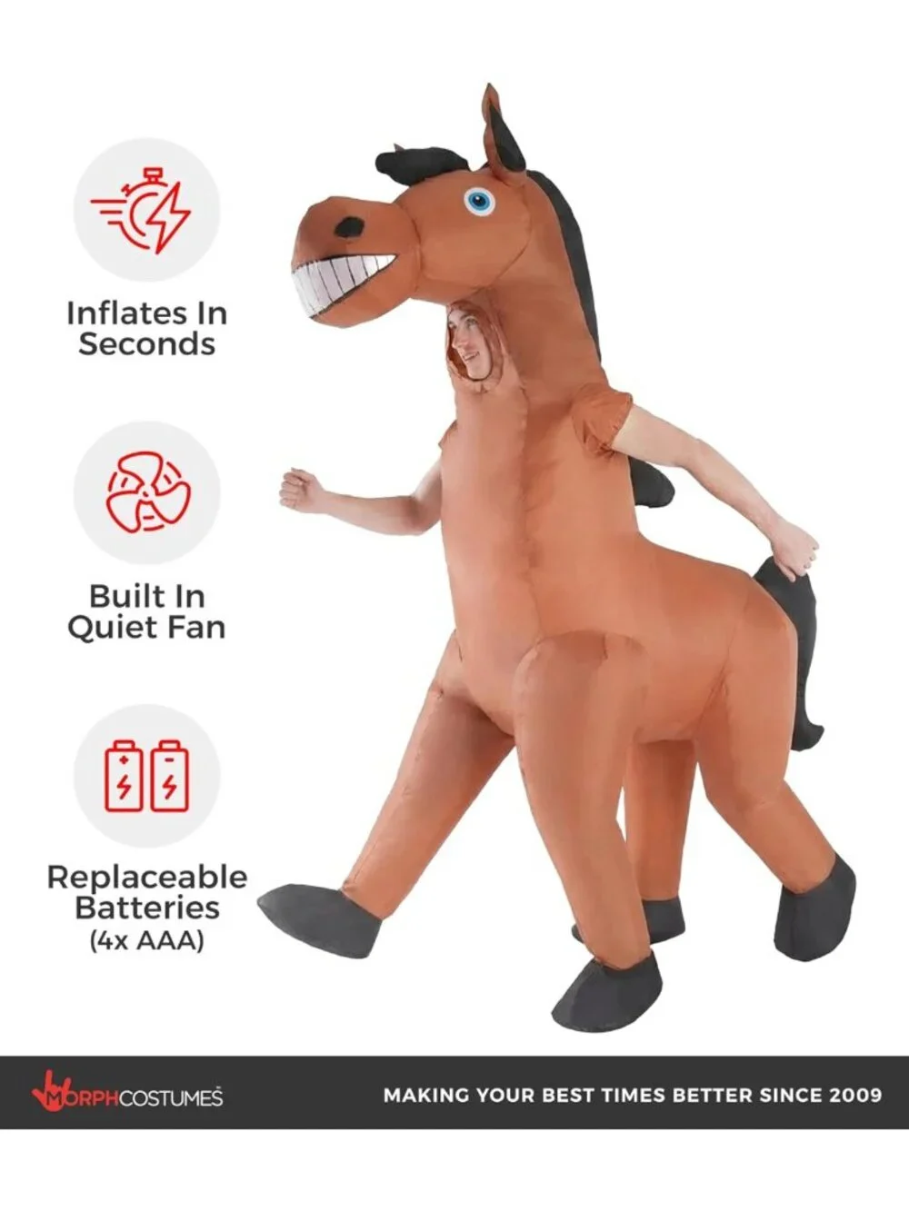 Giant Inflatable Horse Costume for Adults | Fun Party Outfit & Dress-Up